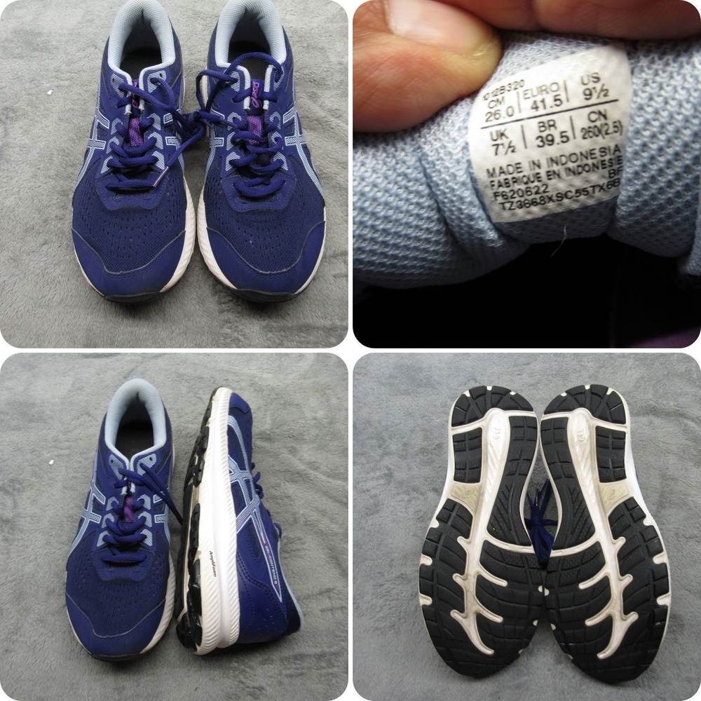 Asics Running Shoes‎ Women 9.5 Purple Gel Contend 8 Lightweight Lace-Up Run Gym
